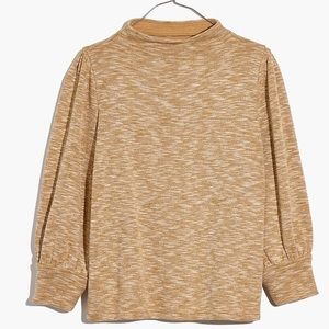 Madewell Gathered Sleeve Mockneck Top - size M
